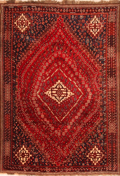 Qashqai Red Hand Knotted 611 X 911 Area Rug 100-20716 Image 0