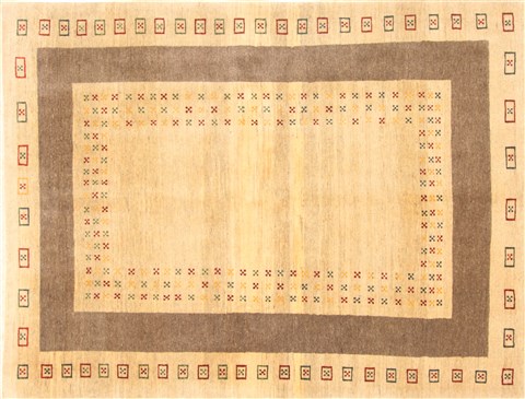 Gabbeh Beige Hand Knotted 51 X 66  Area Rug 250-20725 Image 0