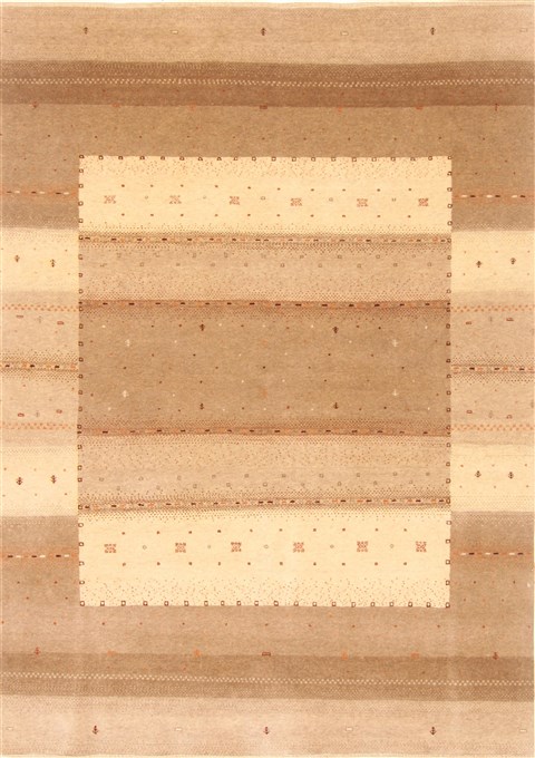 Gabbeh Beige Hand Knotted 50 X 611 Area Rug 250-20728 Image 0