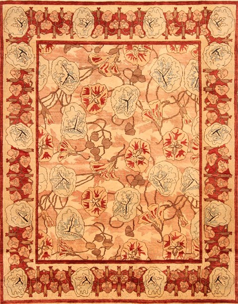 Modern Brown Hand Knotted 80 X 101 Area Rug 100-20742 Image 0