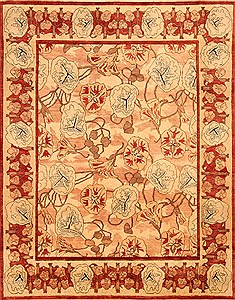 Modern Brown Hand Knotted 8'0" X 10'1"  Area Rug 100-20742