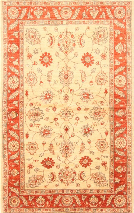 Pishavar Beige Hand Knotted 50 X 711 Area Rug 250-20743 Image 0