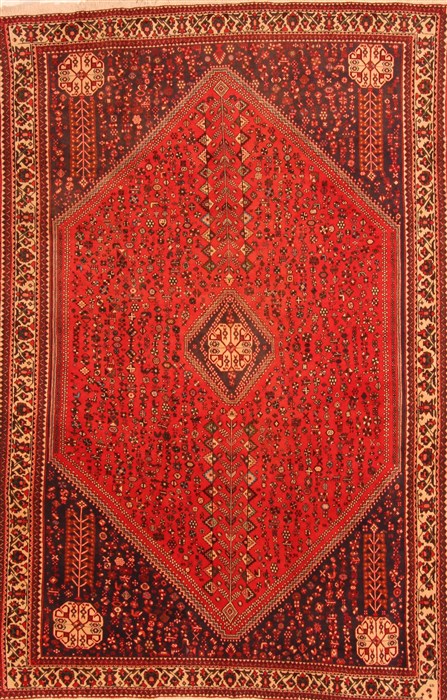Abadeh Red Hand Knotted 65 X 911  Area Rug 100-20750 Image 0