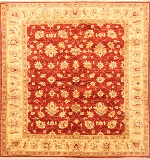 Moshk Abad Red Square Hand Knotted 511 X 63  Area Rug 250-20754 Image 0