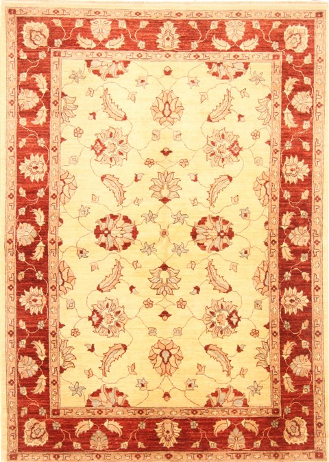 Pishavar Beige Hand Knotted 56 X 710  Area Rug 250-20757 Image 0