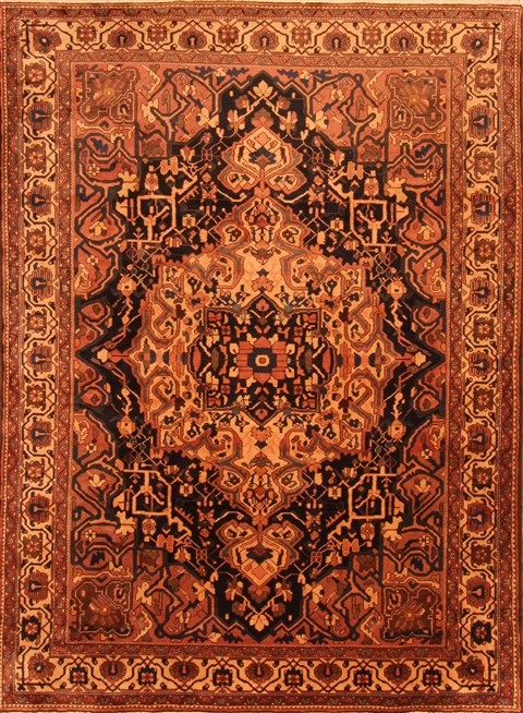 Bakhtiar Yellow Hand Knotted 75 X 101  Area Rug 100-20767 Image 0