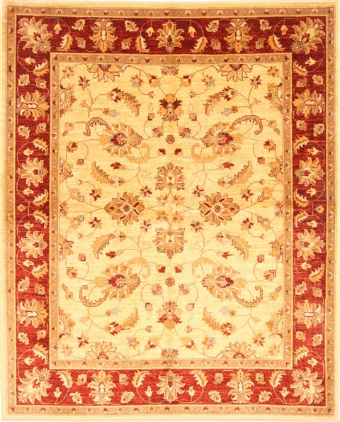 Pishavar Beige Hand Knotted 511 X 72  Area Rug 250-20770 Image 0