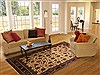 Sarouk Beige Hand Knotted 82 X 100 Area Rug 250-20778 Thumb 4