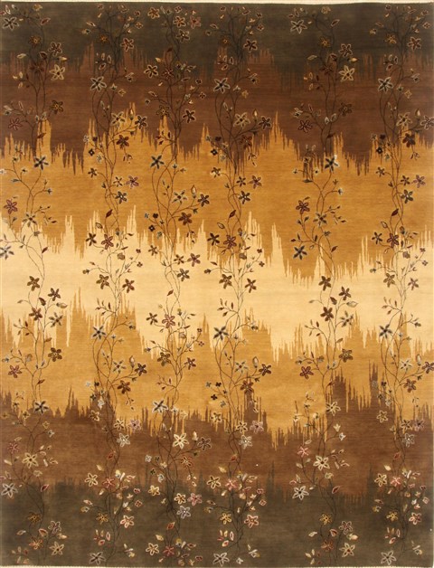 Nepal Brown Hand Knotted 80 X 105 Area Rug 250-20787 Image 0