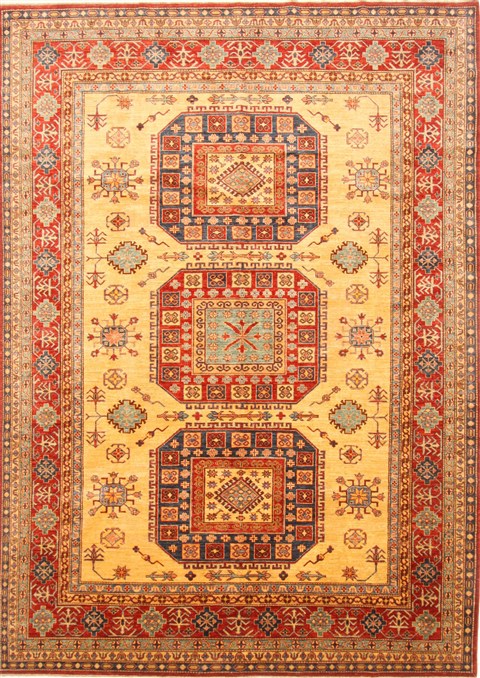 Kazak Yellow Hand Knotted 79 X 110 Area Rug 250-20793 Image 0