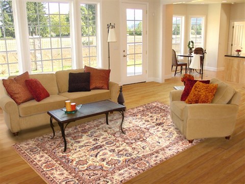 Isfahan Beige Hand Knotted 59 X 94  Area Rug 253-20807 Image 4