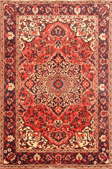 Bakhtiar Red Hand Knotted 71 X 104 Area Rug 100-20821 Image 0