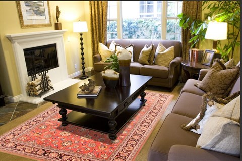 Sarouk Orange Hand Knotted 68 X 911  Area Rug 253-20828 Image 2