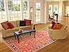 Sarouk Orange Hand Knotted 68 X 911  Area Rug 253-20828 Thumb 4