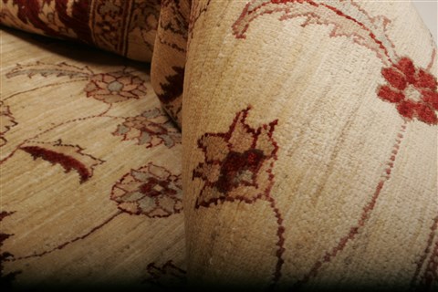 Pishavar Beige Square Hand Knotted 77 X 710 Area Rug 250-20834 Image 1