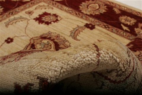 Pishavar Beige Square Hand Knotted 77 X 710 Area Rug 250-20834 Image 3