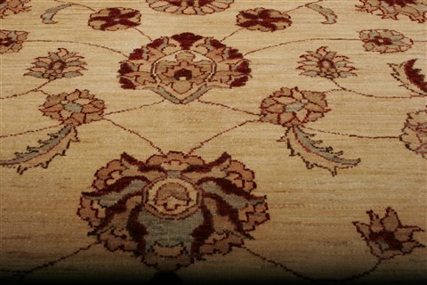 Pishavar Beige Square Hand Knotted 77 X 710 Area Rug 250-20834 Image 6