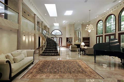 Agra Black Hand Knotted 92 X 118  Area Rug 300-20835 Image 1