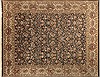 Agra Black Hand Knotted 92 X 118  Area Rug 300-20835 Thumb 0