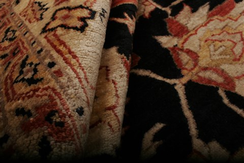 Pishavar Black Square Hand Knotted 710 X 86 Area Rug 250-20836 Image 3
