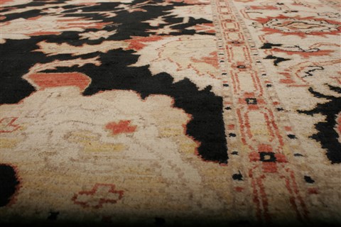 Pishavar Black Square Hand Knotted 710 X 86 Area Rug 250-20836 Image 5