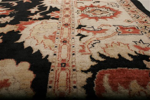 Pishavar Black Square Hand Knotted 710 X 86 Area Rug 250-20836 Image 6