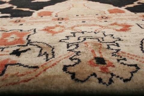 Pishavar Black Square Hand Knotted 710 X 86 Area Rug 250-20836 Image 7