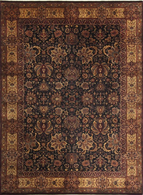 Sarouk Black Hand Knotted 811 X 121  Area Rug 300-20837 Image 0