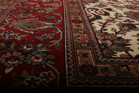 Kashmar White Square Hand Knotted 80 X 80 Area Rug 250-20840 Image 5