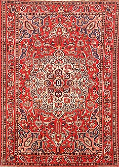 Bakhtiar Red Hand Knotted 6'11" X 9'8"  Area Rug 100-20854