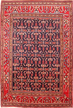 Lilihan Red Hand Knotted 6'10" X 10'2"  Area Rug 100-20862