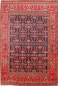Lilihan Red Hand Knotted 6'10" X 10'2"  Area Rug 100-20862