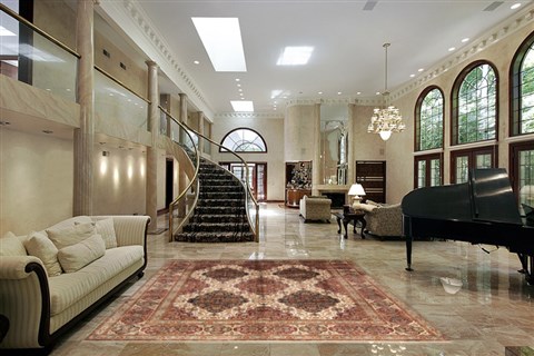 Tabriz White Hand Knotted 90 X 122  Area Rug 300-20866 Image 1