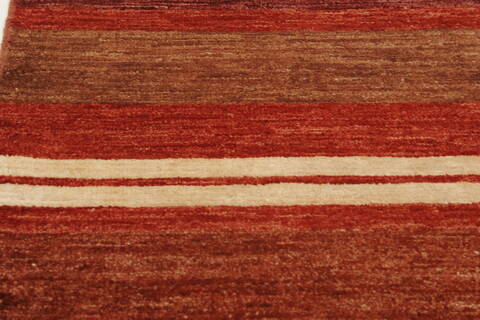 Gabbeh Brown Hand Knotted 83 X 100  Area Rug 250-20868 Image 9