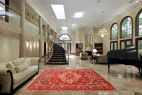 Bakhtiar Red Hand Knotted 69 X 100 Area Rug 100-20869 Image 1