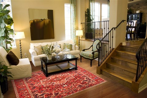Bakhtiar Red Hand Knotted 69 X 100 Area Rug 100-20869 Image 3