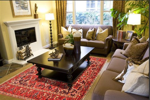 Bakhtiar Red Hand Knotted 69 X 100 Area Rug 100-20869 Image 2
