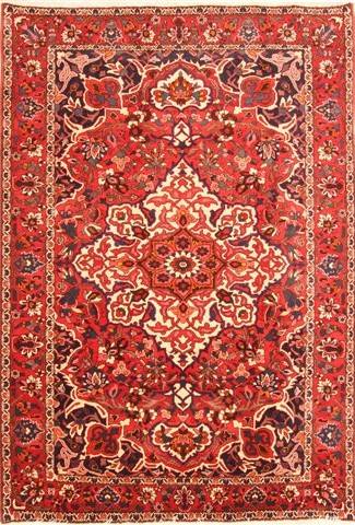 Bakhtiar Red Hand Knotted 69 X 100 Area Rug 100-20869 Image 0