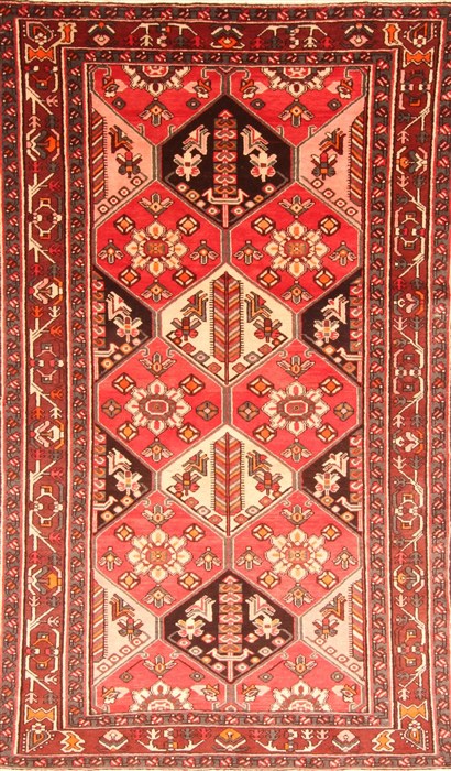Bakhtiar Red Hand Knotted 59 X 910  Area Rug 100-20875 Image 0