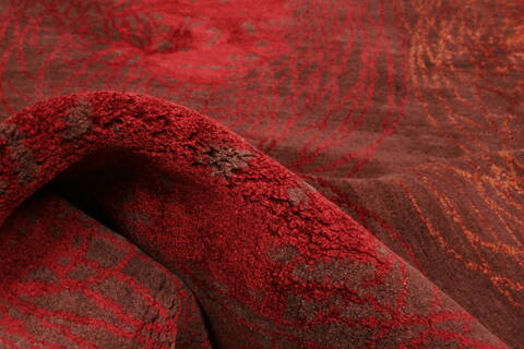 Modern Purple Hand Knotted 82 X 100  Area Rug 250-20876 Image 7