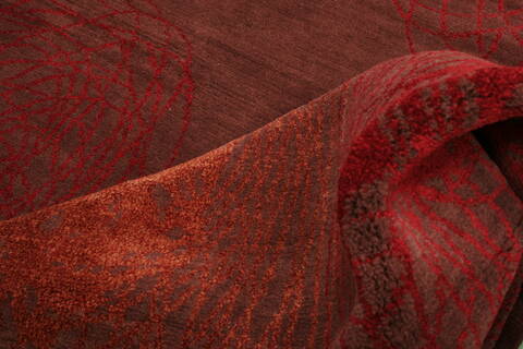Modern Purple Hand Knotted 82 X 100  Area Rug 250-20876 Image 8