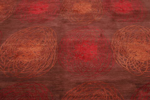 Modern Purple Hand Knotted 82 X 100  Area Rug 250-20876 Image 12