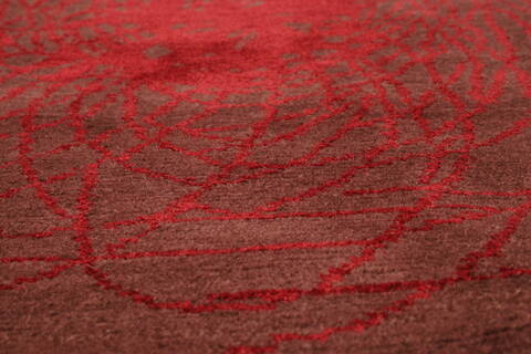 Modern Purple Hand Knotted 82 X 100  Area Rug 250-20876 Image 13