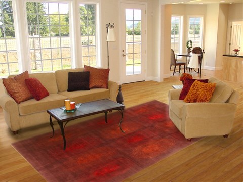 Modern Purple Hand Knotted 82 X 100  Area Rug 250-20876 Image 2