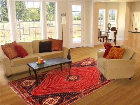 Qashqai Red Hand Knotted 73 X 911 Area Rug 100-20882 Image 4