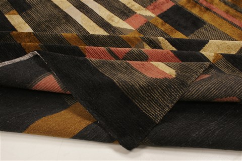 Modern Black Hand Knotted 82 X 911 Area Rug 250-20898 Image 8