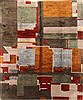 Modern Multicolor Hand Knotted 82 X 100  Area Rug 250-20902 Thumb 0