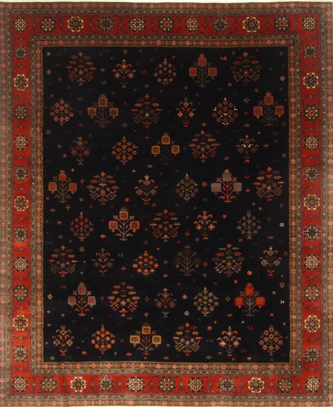 Gabbeh Blue Hand Knotted 80 X 97 Area Rug 250-20920 Image 0