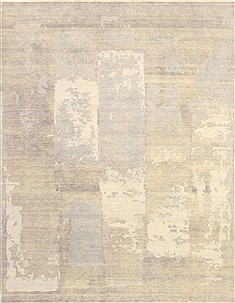Indian Modern Grey Rectangle 8x11 ft Wool Carpet 20963