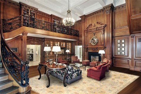 Oushak Multicolor Hand Knotted 91 X 121  Area Rug 300-20982 Image 2